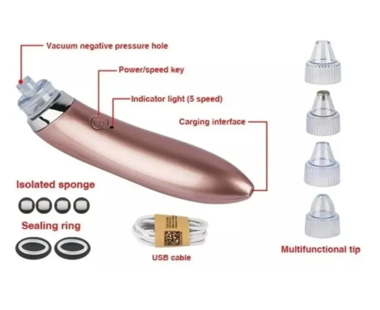 Removedor Espinillas Limpiador Facial Eléctrico Portátil