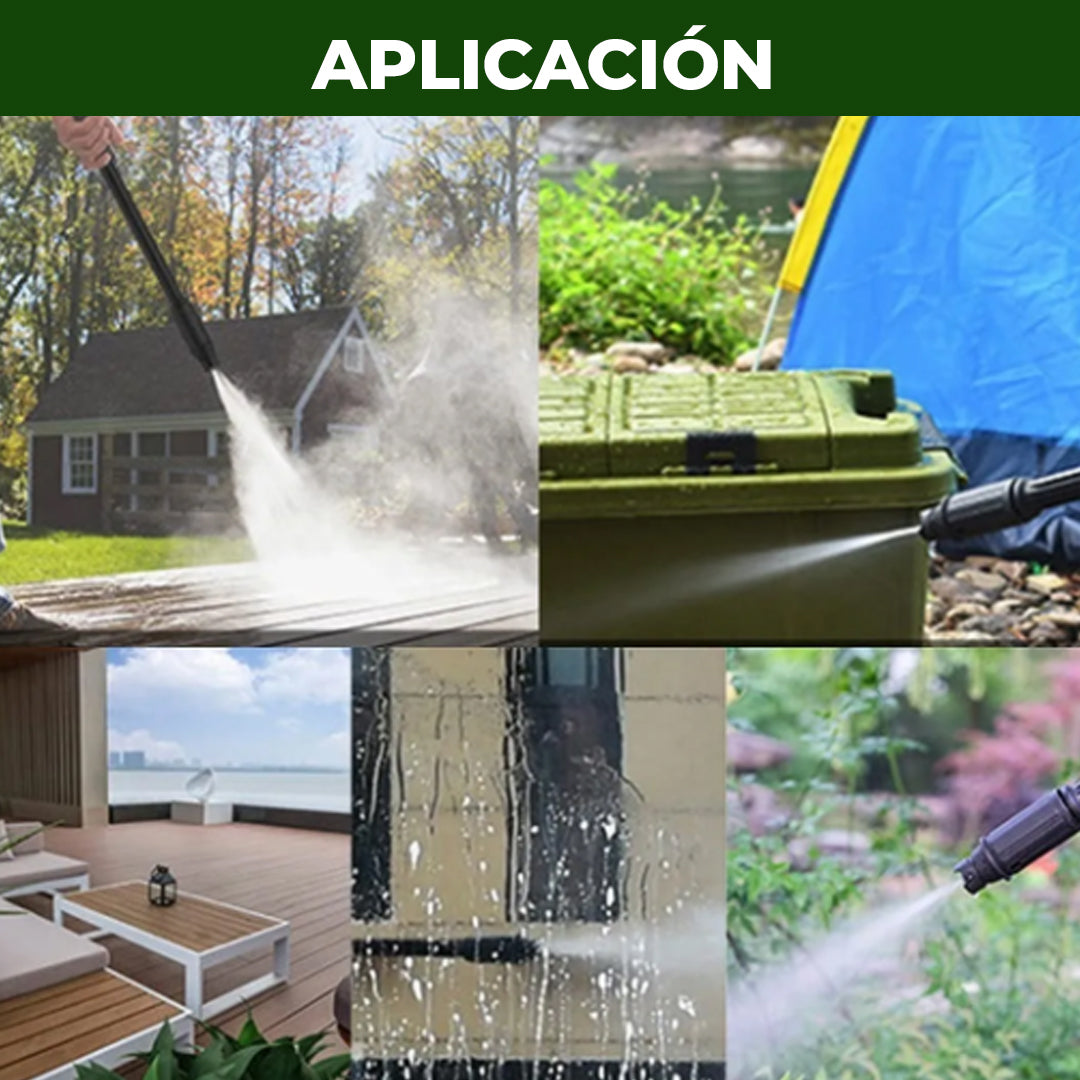Hidrolavadora Portatil Con Extensión Y Manguera 5m 24v Inalámbrica