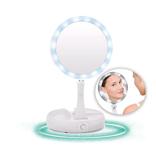 Espejo Led Doble Y Plegable Portatil