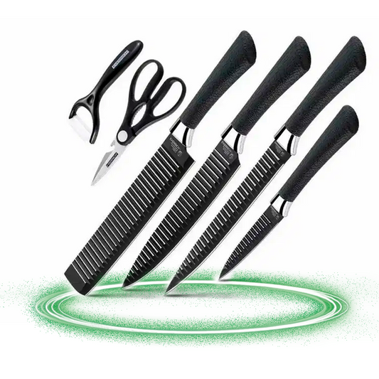 Set Cuchillos X 6 Piezas Pelador + Tijeras