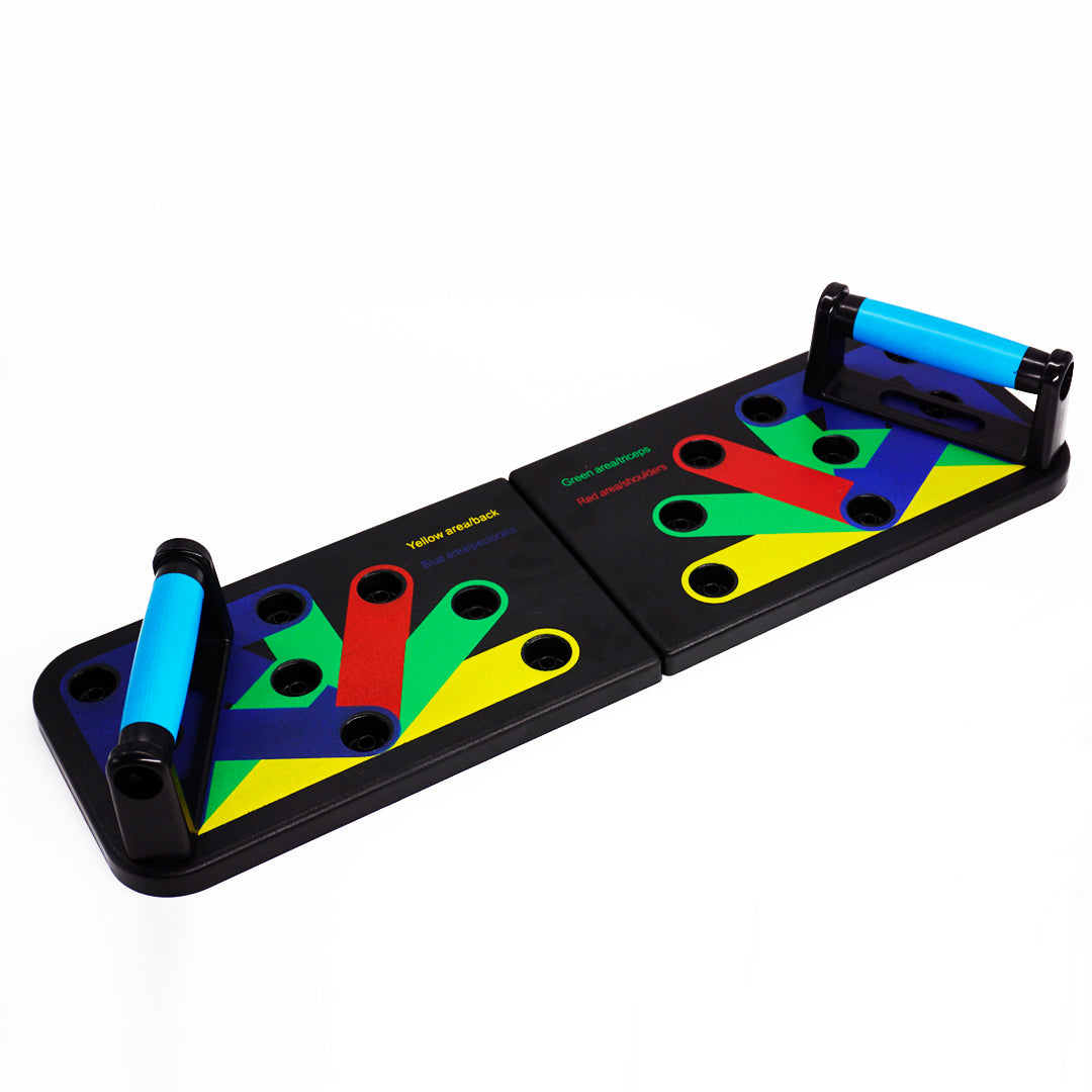 PROMO Tabla Push Up  Flexiones + Rodillo Abdominal + Banda Elastica