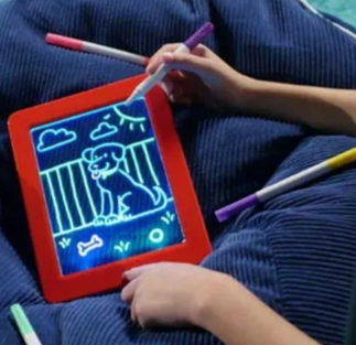 Tableta De Dibujo Con Luz Led Magic Pad 3 Marcadores Gratis