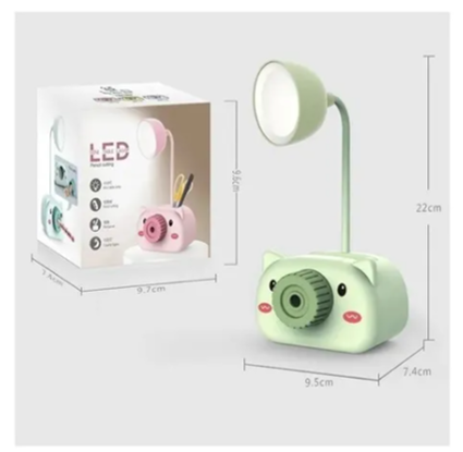 Lampara Led Escritorio Portátil Recargable Con Tajalápiz
