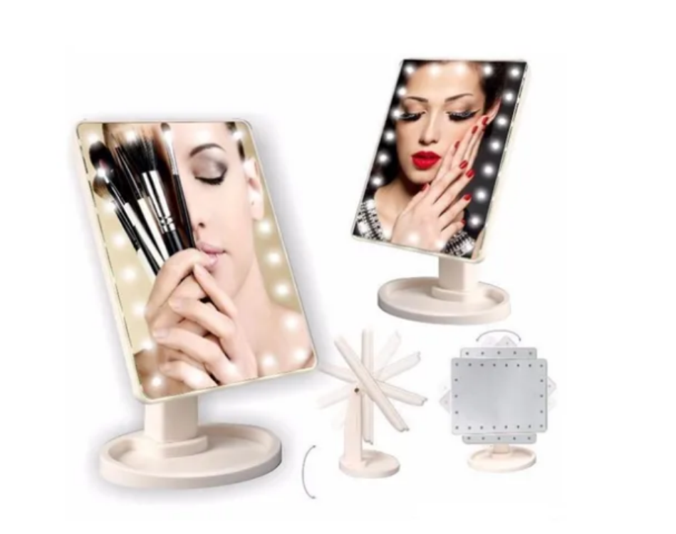Espejo Maquillaje Luz Led Touch Cable Usb