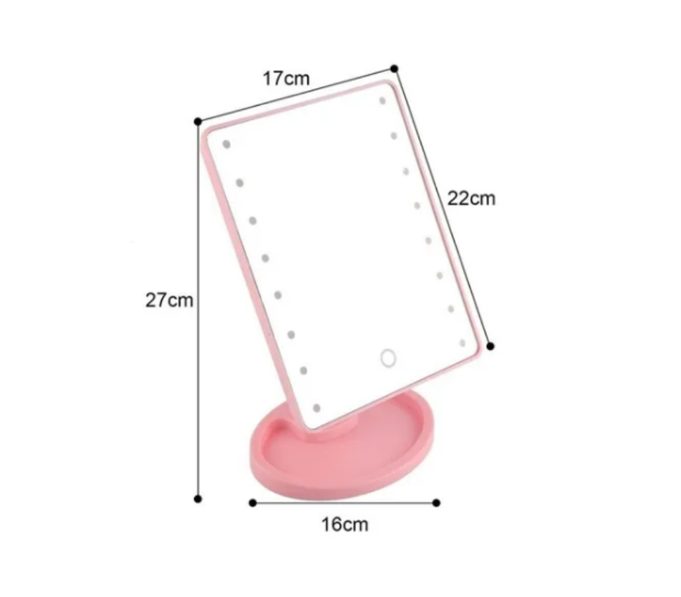 Espejo Maquillaje Luz Led Touch Cable Usb