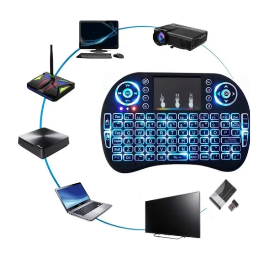 Mini Teclado Inalámbrico Retroiluminado Led