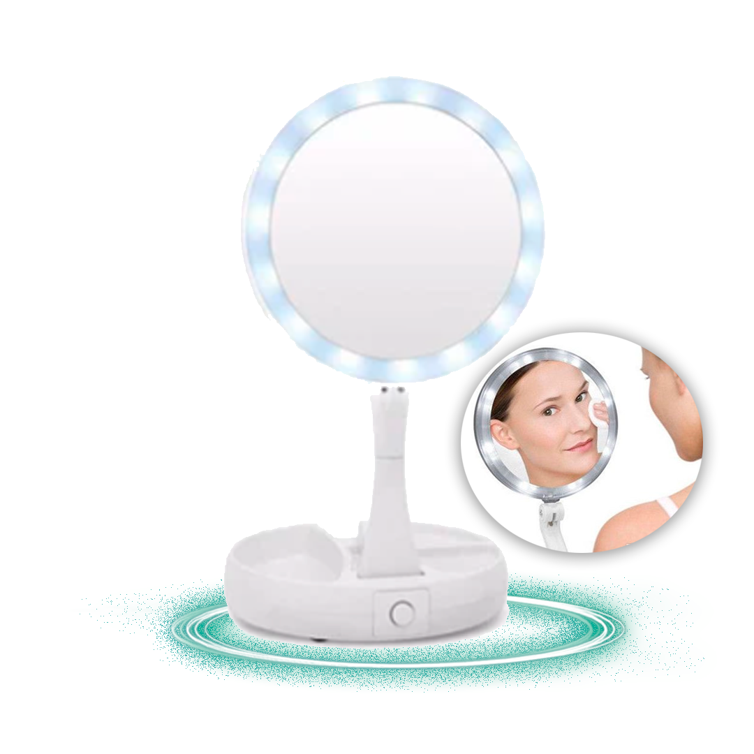 Espejo Led Doble Y Plegable Portatil
