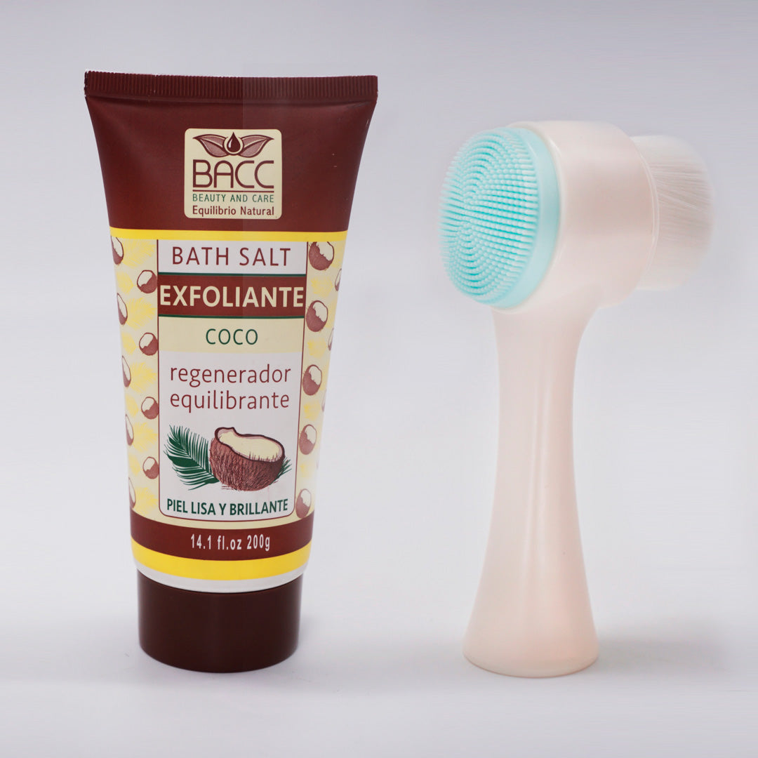 Exfoliante Facial Coco + Cepillo Manual
